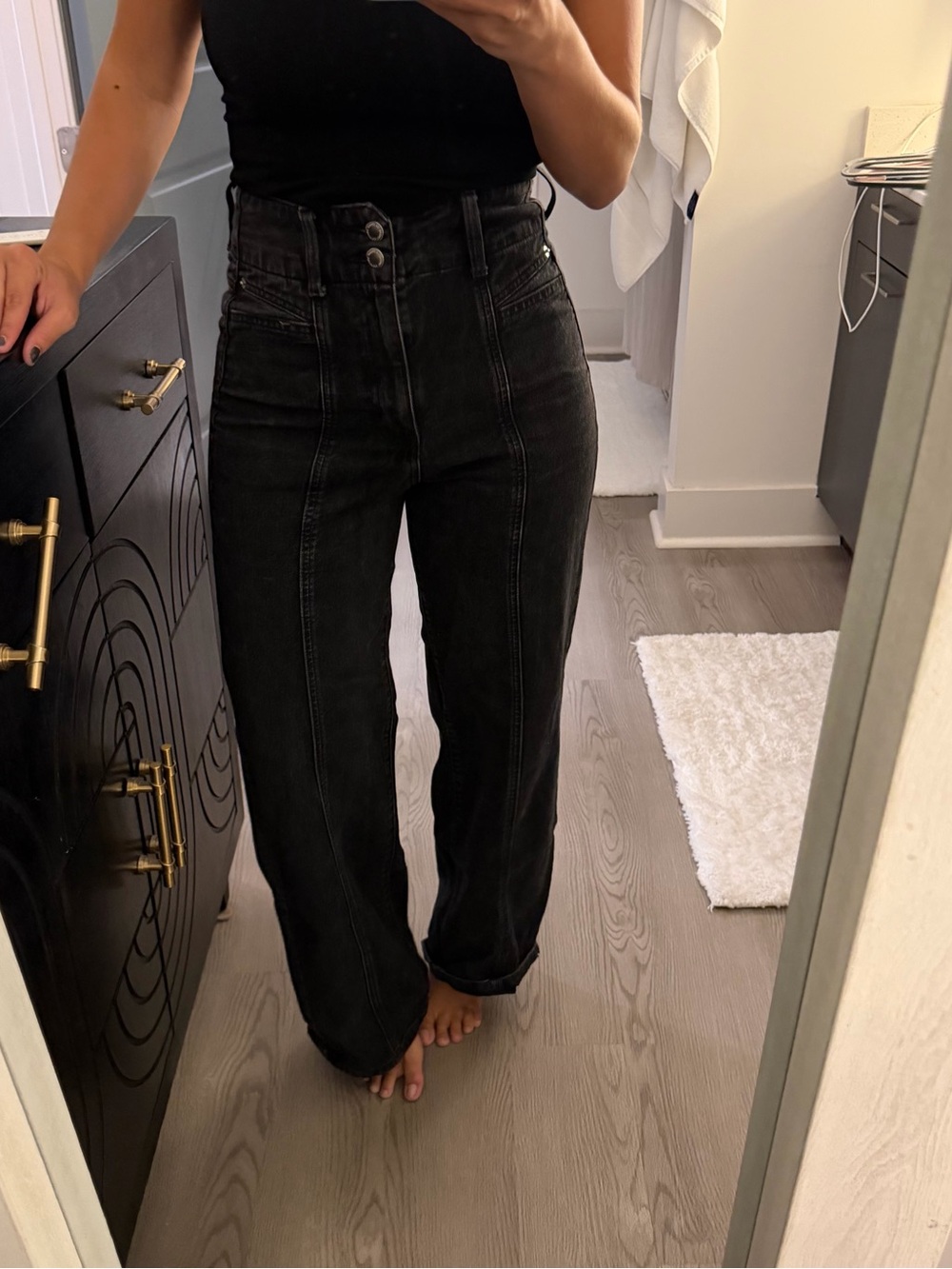 Universal Thread Black High-Rise Wide-Leg Jeans